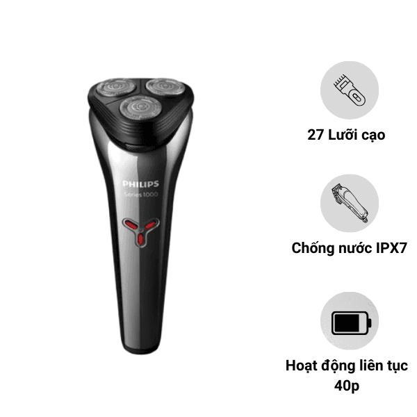 Máy cạo râu khô và ướt Philips S1301/02 Chính Hãng