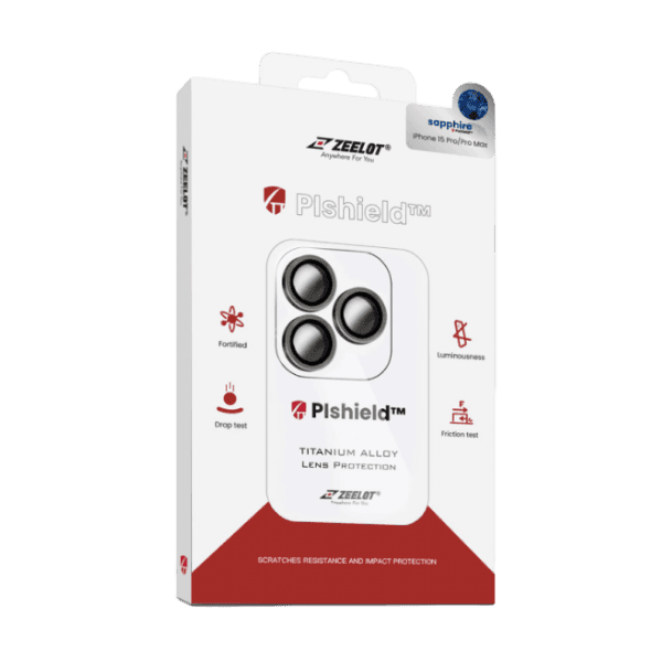 Dán cường lực camera iPhone 15 Pro/15 Pro Max Zeelot Pishield