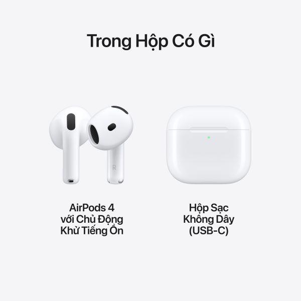 Tai nghe Apple AirPods 4 Chống ồn chủ động Chính Hãng
