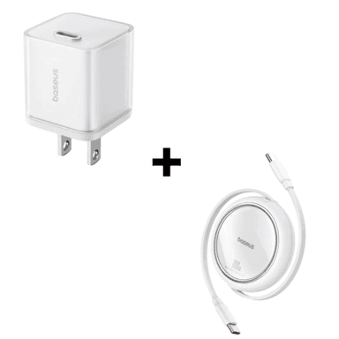 Bộ Combo cáp sạc Baseus 30W Type-C to Type-C màu trắng