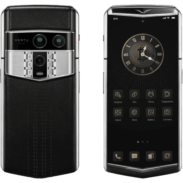 Vertu Agent Q Silver Regular Set Black Quilted Stitch (Pure Black) Calf 1TB
