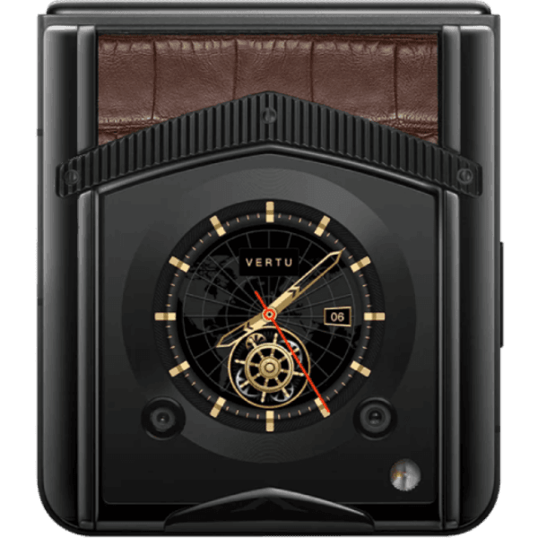 Vertu Ironflip Amber Brown Bes Fee Alligator Skin