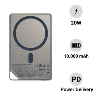 Pin sạc dự phòng Mophie Essentials Snap+ 10.000mAh Metallic