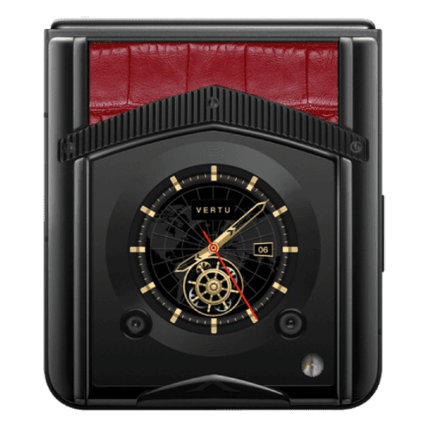 Vertu Ironflip Flame Red Alli Bes Fee Alligator Skin