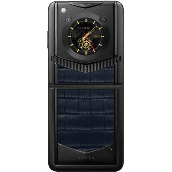 Vertu Ironflip Navy Blue Alli Bes Fee Alligator Skin