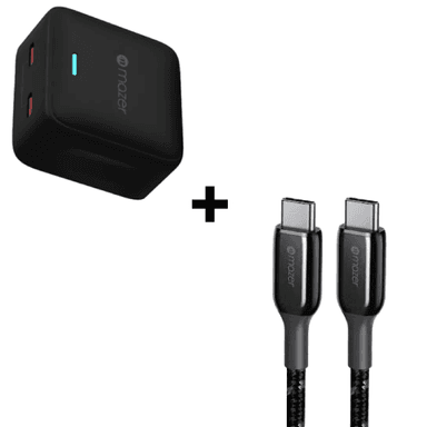 Bộ Combo cáp sạc Mazer 35W USB-C to USB-C màu đen