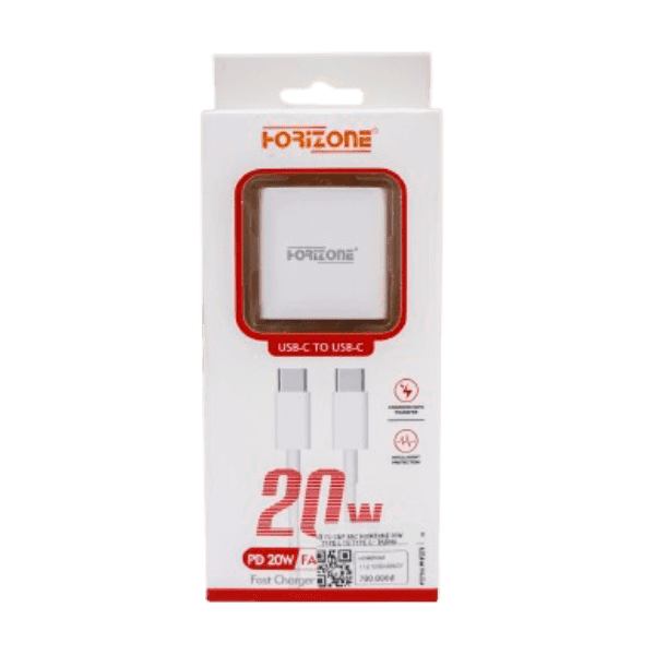 Bộ củ cáp sạc Horizone 20W Type-C to Type-C