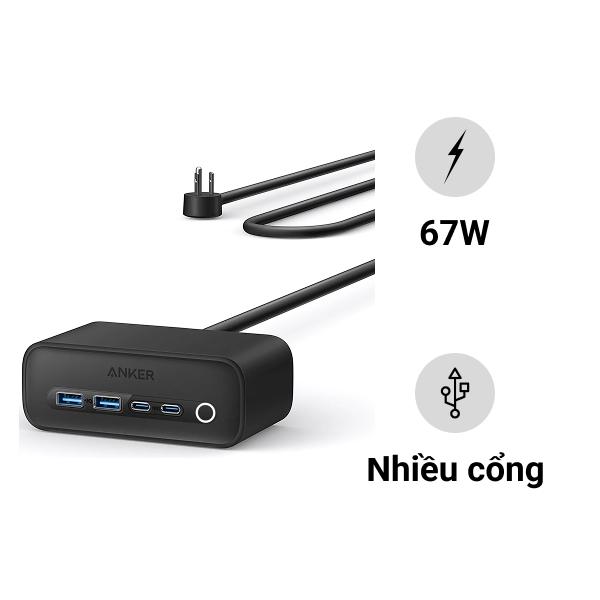 Đế sạc Anker 525 3AC 2A 2C 67W A91C0