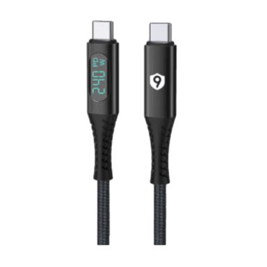 Cáp sạc 9Fit Supreme USB-C to USB-C 1m (USB 3.2 - PD 240W - 4K - LCD)