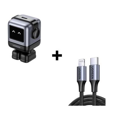 Bộ Combo Cáp sạc Ugreen 30W Type-C to Lightning Màu đen