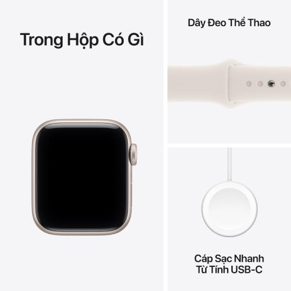 Apple Watch SE 3 (2025) 40mm (GPS) Viền nhôm - Dây cao su S/M