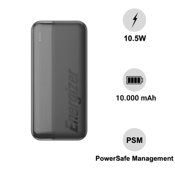 Pin sạc dự phòng Energizer 10.000mAh/3.7V Li-Polymer UE10050CBK