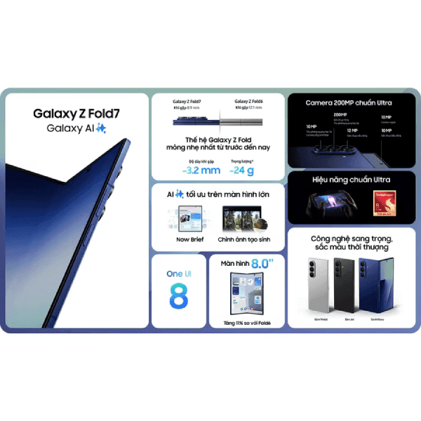 Samsung Galaxy Z Fold7 5G 512GB Chính Hãng (BHĐT)