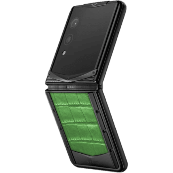 Vertu Quantum Flip Black Bamboo Green Alli