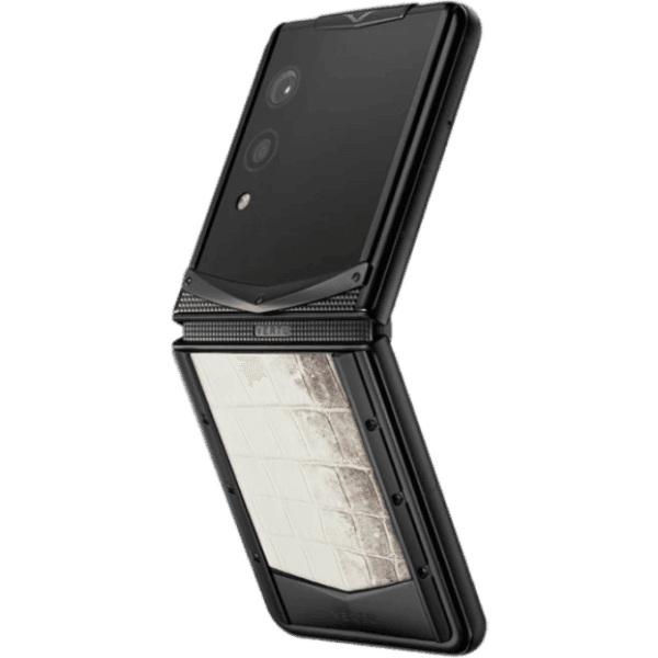 Vertu Quantum Flip Black Rococo Himalaya Crocodile Alli