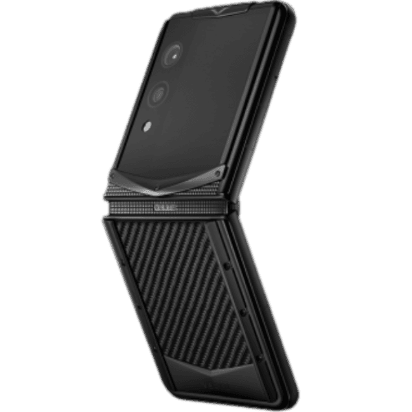 Vertu Quantum Flip Black Twill Carbon Fiber