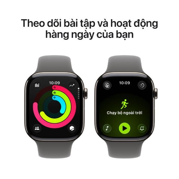 Apple Watch Series 11 46mm (5G) Viền titan - Dây cao su M/L