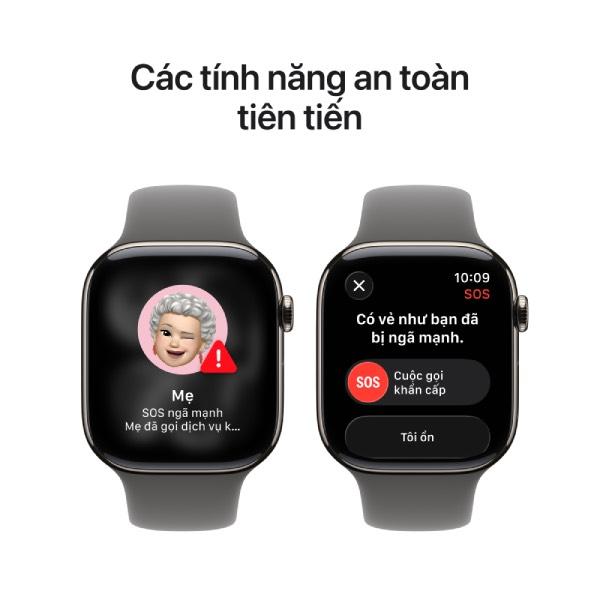Apple Watch Series 11 46mm (5G) Viền titan - Dây cao su M/L