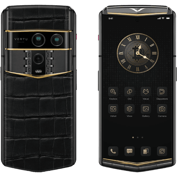 Vertu Agent Q Alligator Quint Gold Diamond Collector’s Edition Iron Black 1TB