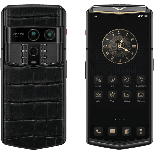 Vertu Agent Q Alligator Single Gold Diamond Collector’s Edition Iron Black 1TB