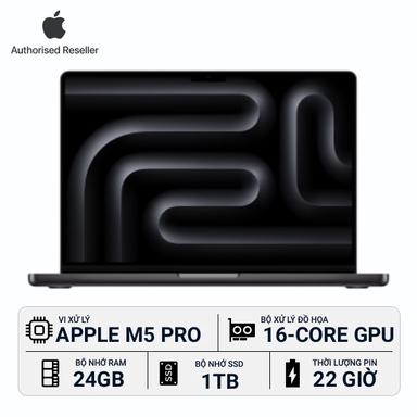 MacBook Pro 2026 14 inch M5 Pro 15‑core CPU | 16‑core GPU 24GB/1TB Chính Hãng