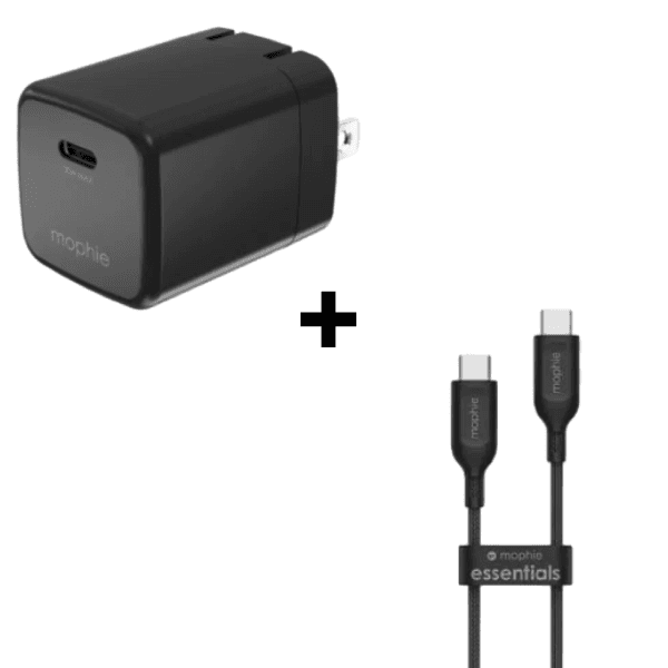 Bộ Combo cáp sạc Mophie Essentials 30W USB-C to USB-C màu đen