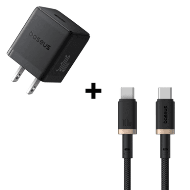Bộ Combo cáp sạc Baseus 30W USB-C to USB-C màu vàng đen