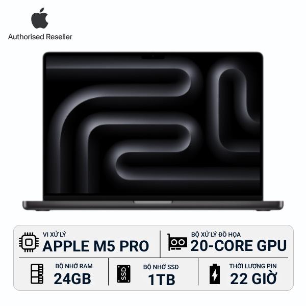 MacBook Pro 2026 16 inch M5 Pro 18‑core CPU | 20‑core GPU 24GB/1TB Chính Hãng