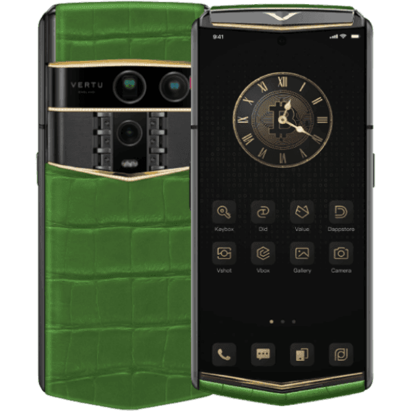 Vertu Agent Q Black Premium Set Quint Gold Accent Bamboo Green Alli 1TB