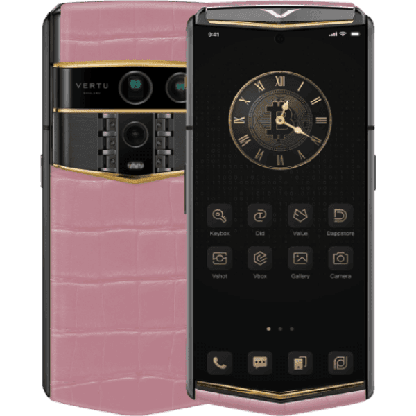 Vertu Agent Q Black Premium Set Quint Gold Accent Sakura Pink Alli 1TB