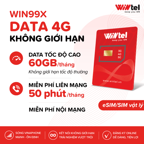 Sim Wintel Data 4G Win99X