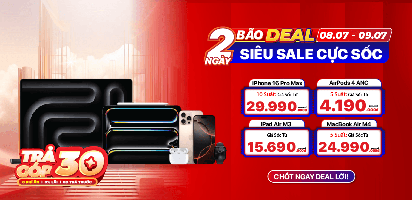 2 NGÀY DEAL SỐC 22-23.04 APPLE