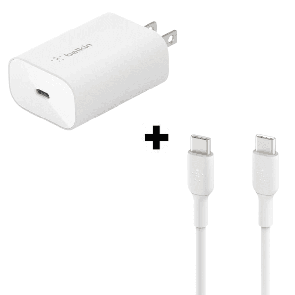 Bộ Combo cáp sạc Belkin 25W Type C-C màu trắng