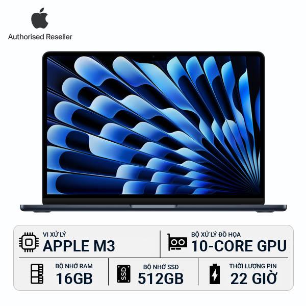 MacBook Air M3 13 inch 16GB/512GB Chính Hãng