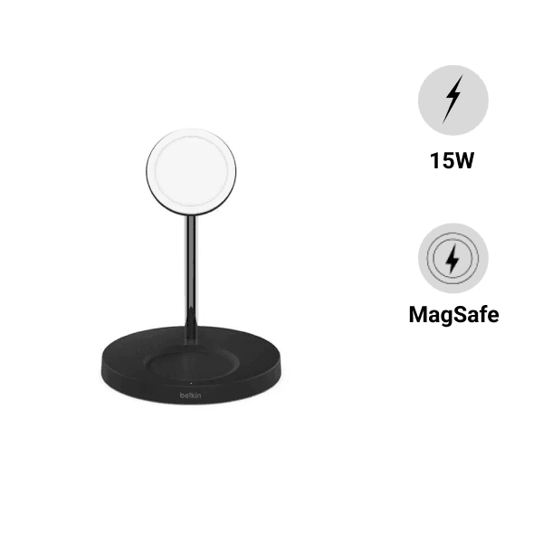 Đế sạc không dây Belkin MagSafe 2in1 BoostCharge 15W kèm sạc