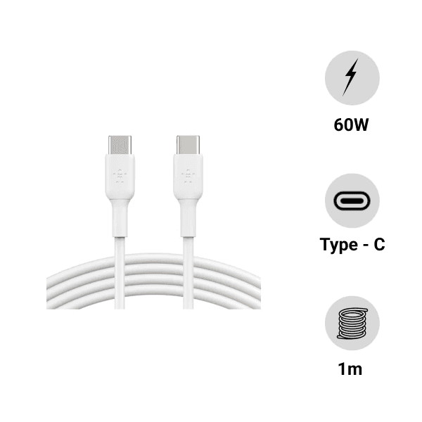 Cáp sạc USB Type C - C 1m vỏ nhựa PVC 60W Belkin