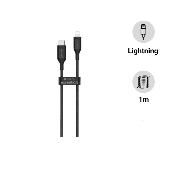 Cáp sạc USB-C to Lightning Mophie Essential 1m