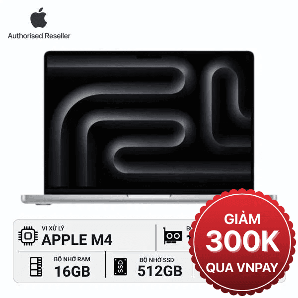 MacBook Pro 2024 14-inch M4 10‑core CPU | 10‑core GPU 16GB/512GB Chính Hãng