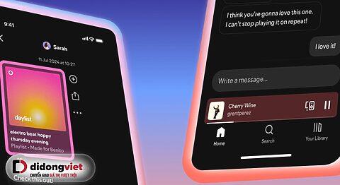 Spotify tích hợp tính năng nhắn tin ngay trong ứng dụng