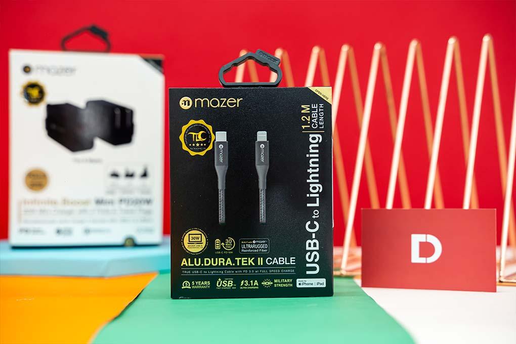 Cáp Mazer Duraflex USB -C to lightning MFI 1.2m