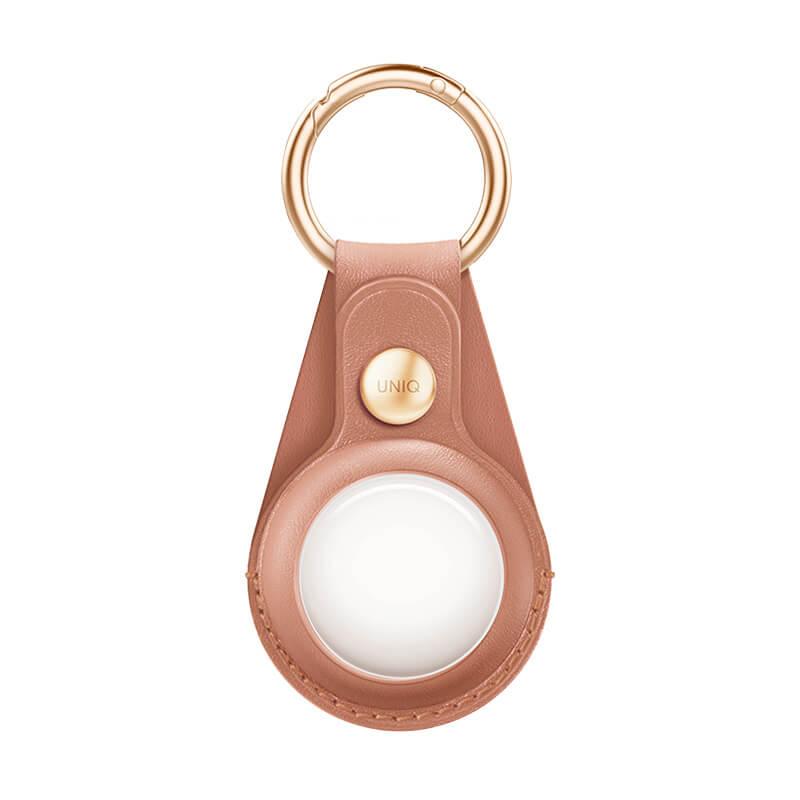 Ốp AirTag UNIQ Domus Leatherette -Màu đen