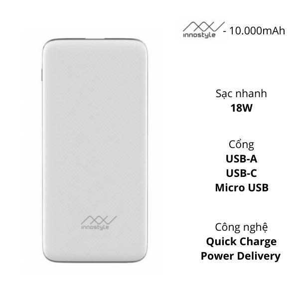 Pin sạc dự phòng Innostyle Powergo Plus 10.000mAh