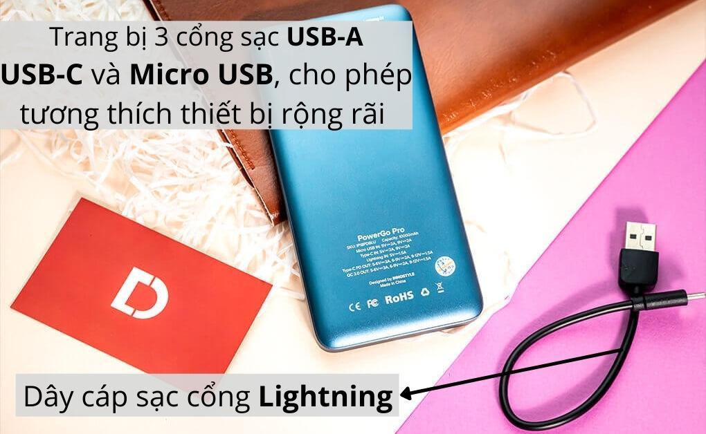 Pin sạc dự phòng Innostyle Powergo Pro 10.000mAh Q