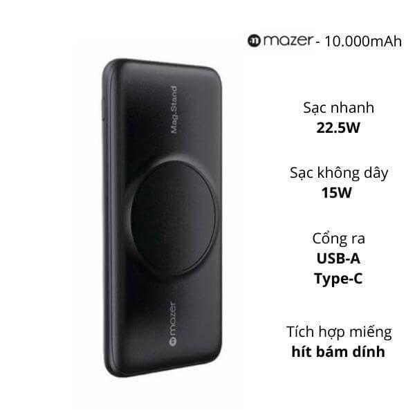 Pin sạc dự phòng không dây Mazer Infinite.Boost Ma