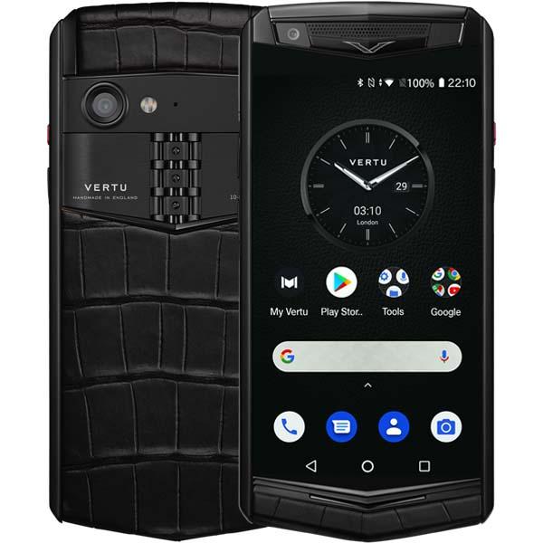 Vertu Aster P Gothic Alligator Iron Black