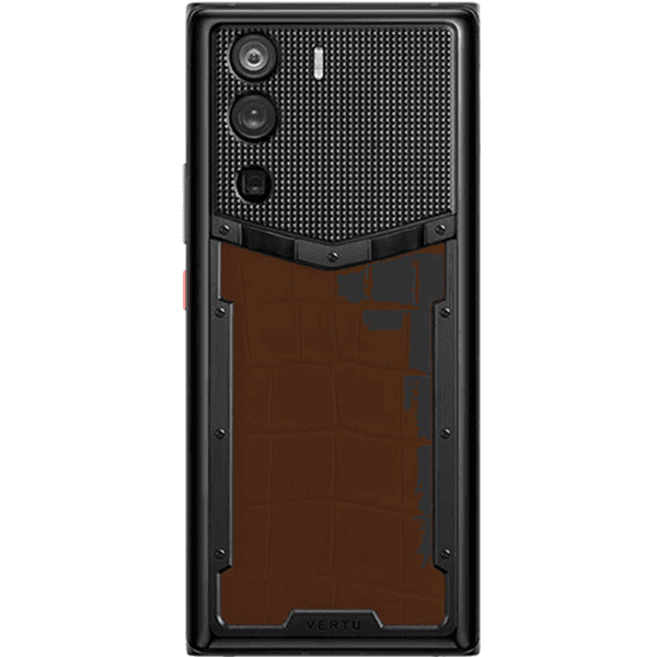 METAVERTU CURVE Red Brown Alligator Leather Clous De Paris Basic