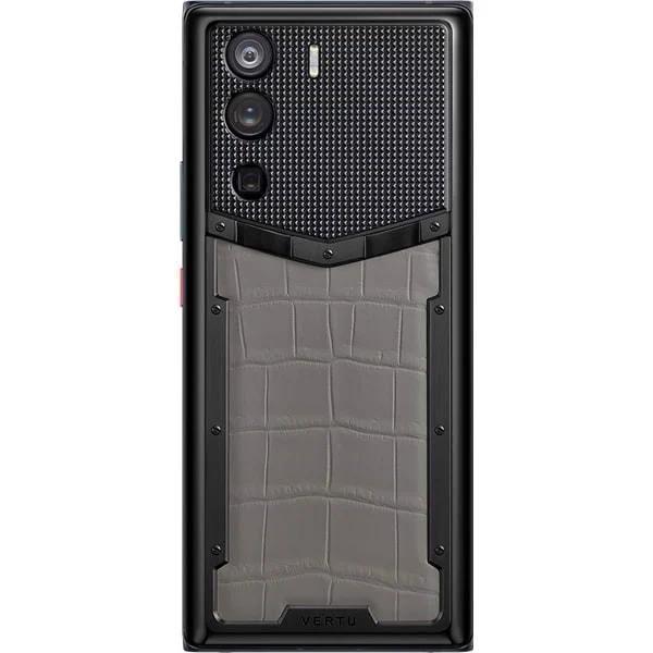 METAVERTU CURVE Grey Alligator Leather Clous De Paris Basic
