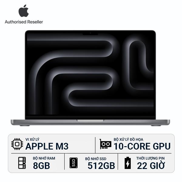 MacBook Pro M3 14 inch 8GB/512GB Chính Hãng