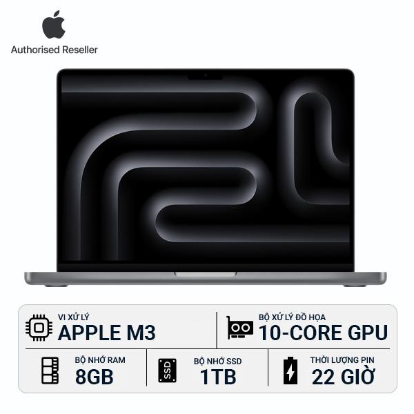 MacBook Pro M3 14 inch 8GB/1TB Chính Hãng