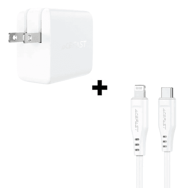 Bộ Combo cáp sạc ACEFAST 65W Type-C to Lightning màu trắng